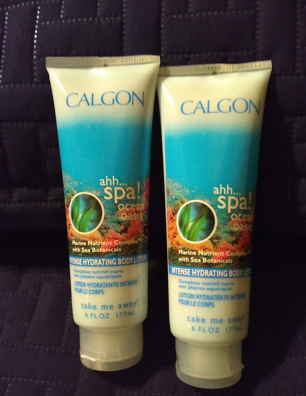 Lot of 2 NEW Calgon Ahh Spa Ocean Oasis Intense Hydrating Body Lotion 6