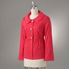 NEW AB STUDIO Womens Pleated BabyDoll Jacket Black Bright Pink Size 12 Long Slvs