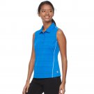 NEW Womens FILA SPORT Sleeveless Knit Golf Polo Extra Small in Royal Blue