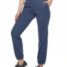 NEW Tek Gear Womens Fleece Banded Bottom Pants Joggers Navy Blue Extra Small XS LONG