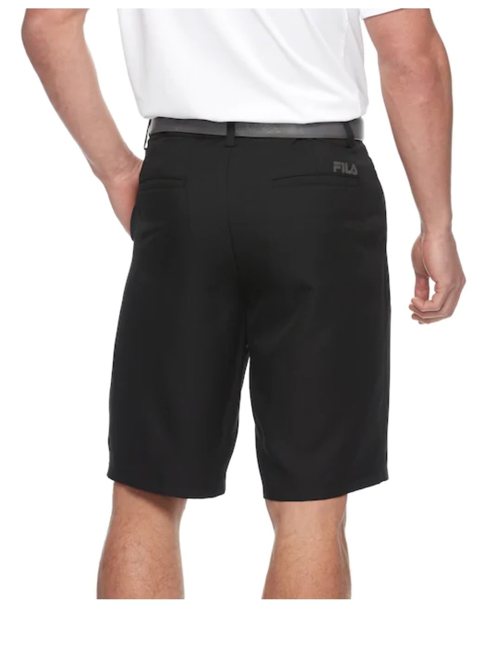 NEW Mens FILA SPORT GOLF Driver Shorts in Black Size 35 11Inch Inseam