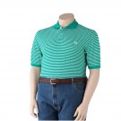 NEW Striped Pique Polo Shirt Mens Short Sleeve Sz Large Tall Chaps $51.00
