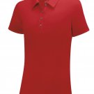 NEW Girls XL or Extra Large Adidas ClimaLite Heathered Golf Polo in Red Short Sleeves