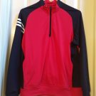 Boys Extra Large XL Adidas  3-Stripes Layering Jacket Pockets 1/4 Zip Red NEW