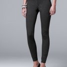 SVVW Womens Simply Vera Vera Wang Skinny Ponte Pants Charcoal Gray XS New