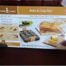 NEW Copper Chef Bake & Crisp Pan 11 x 7 x 2-In Brownies Cakes Chef AS SEEN ON TV