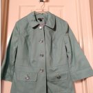 east 5th Womens Light Teal Solid Lined Blazer or Jacket Sz. M 3/4 Sleeves New