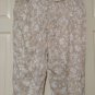 NEW Floral Tan Stretch Womens Plus 20W Belted Capris by White Stag NEW