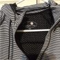 Tangerine Women's 1/2 Zip Black & White Striped Black Lava Hoodie Size Small New