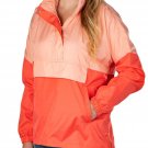 NEW Lauren James Rain/Wind Lightweight Women’s Anorak Jacket Orange Zip Pocket Small or S