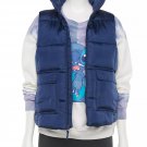 NEW Juniors Medium or M Puffer Vest by So Brand - Navy Blue 25 Inch Length