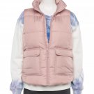 NEW Juniors Medium or M Puffer Vest by So Brand - Light Pink 25 Inch Length