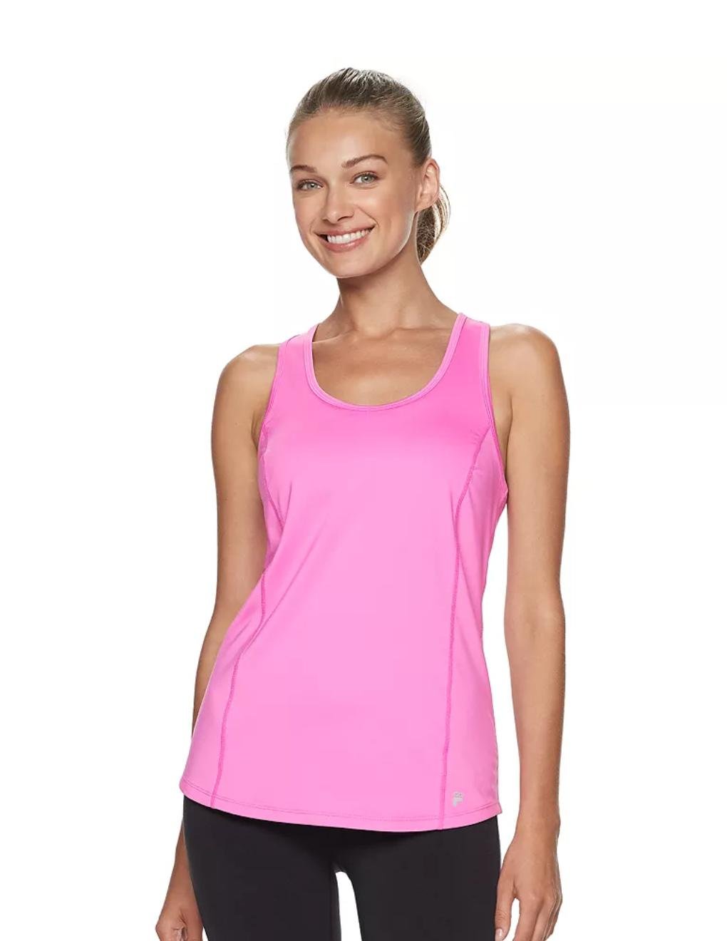 NEW Womens FILA SPORT Tru-Stretch Core Tank XS Extra Small Pink