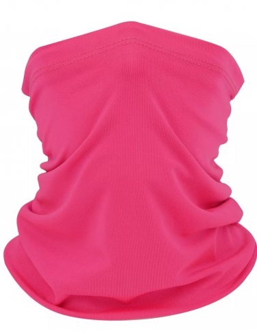 New Gaiter Style Face Covering by BeSpoke Adult OSFA in Neon Pink