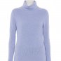 New Womens Croft & Barrow Ribbed Turtleneck Sweater Top in Heather Light Blue Small or S