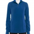 Womens Tek Gear Micro Fleece Quarter-Zip Pullover in Cobalt Blue Size Petite Medium PM NEW
