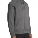 New Mens George Faux Sherpa Hoodie Hooded Front Zip Heavy Jacket XL Gray