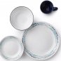 Corelle 16-Pc Classic Ocean Blues Vitrelle Glass Dinnerware Set, Service for 4 NEW