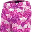 NEW Garb Girls Whitney Floral Golf Performance Shorts - Size XL  - Pink/Purple - Adjustable Waist