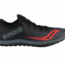 NEW Womens Saucony Havok XC2 Flat Running Shoes - Size 8 USA - Black/Gray/Red
