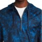 NEW Russell Mens Active Half Zip Hoodie Blue Splatter Pullover Training Jacket in Small (34/36)