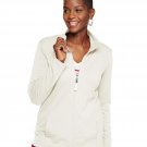 Croft & Barrow Womens Petite  Zip-Front Fleece Jacket White Petite Small or PS NEW