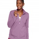 Croft & Barrow Womens Petite  Zip-Front Fleece Jacket Violet Petite Small or PS NEW