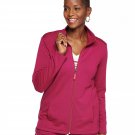 Croft & Barrow Womens Petite  Zip-Front Fleece Jacket Berry Red Petite Small or PS NEW