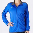 NEW Womens Nike 836119-466 Epic Jacket Casual Full Zip Front Small in Royal Blue/Gray