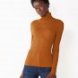 New Womens Nine West Turtleneck Sweater Orange Brown Petite Small or PS