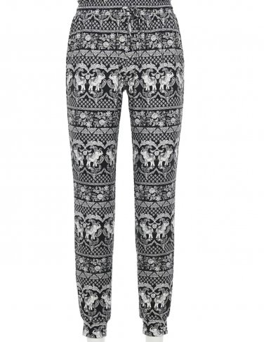 NEW Juniors Size Mudd Printed Peached Joggers Elephant Pattern XS