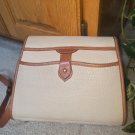 Vintage Dooney & Bourke Essex Purse Bone W/Brown Trim AWL Shoulder Bag R25-BO