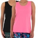Athletic Works Womens Core Active Racerback Tank Top Lot of 2, Black & Pink XS