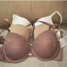 Lot of 3 Auden Bras 32B Underwire Convertible Bra White, Natural & Blush T-Shirt