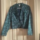 Old Navy One Button Collarless Corduroy Stretch Blazer Jacket Womens M Paisley