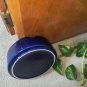 Original Dave & Busters Ashtray Large Cigar Ceramic Cobalt Blue Gold Trim 6"
