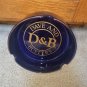 Original Dave & Busters Ashtray Large Cigar Ceramic Cobalt Blue Gold Trim 6"