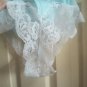 Vintage Blue Lacy Strapless M Romper Sheer Cheeky Teddy Lingerie Made In USA