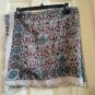 Vintage The Specialty House Paisley PRINT Frayed Hem 33 x 33 SQUARE Scarf Wrap