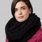 32° Degrees Women's Soft Sherpa Infinity Scarf One Size Black NEW OSFA