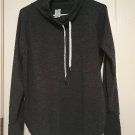 Members Mark Favorite Soft Funnel Neck Long Sleeve Pullover S Black Heathered