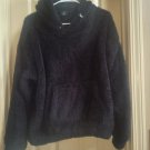 Athletic Works Womens Hoodie Faux Sherpa Black Warm Small EUC