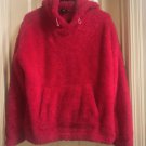 Athletic Works Womens Hoodie Faux Sherpa Red Warm Small EUC