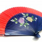 Red Color Wedding Fan Folding Handfan 201014 Spray Painted with Peony Flower Design
