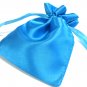 8 Blue Satin Organza Pouch Drawstring Jewelry Party Favor Treat Gift Bags