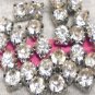 Clear Crystal Silver Spacer Beads Faceted Rhinestones Round 6mm/ 27 Pc.