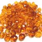 Amber AB Fire Polish Crystal Beads Pack Czech Round Faceted 6mm/ 87 Pc.