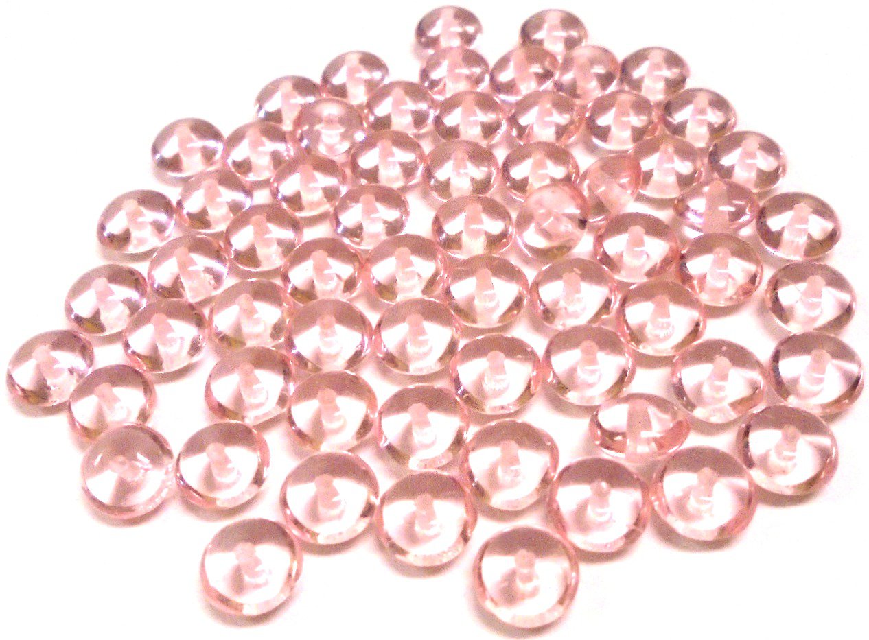 Pink Rondelle Glass Disc Beads Pack Round Flat 7mm/ 73 Pc.
