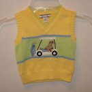 NWOT Hartstrings yellow sleeveless vest for infant size 3-6 months