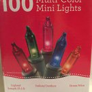 100 Count Multi Color Christmas and Holiday Mini Lights 21.5 ft. long